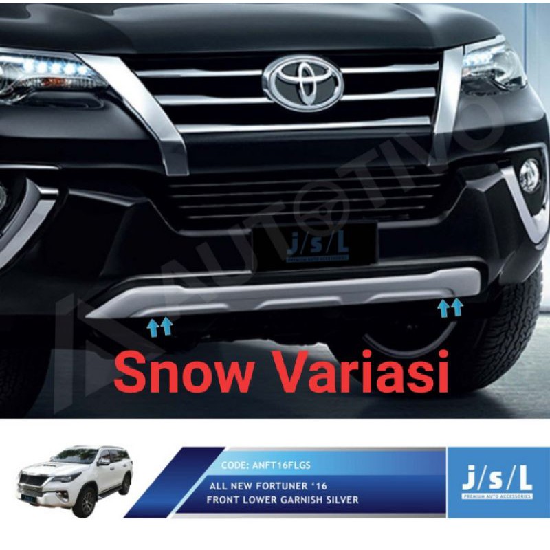 All New Fortuner front lower garnis silver JSL