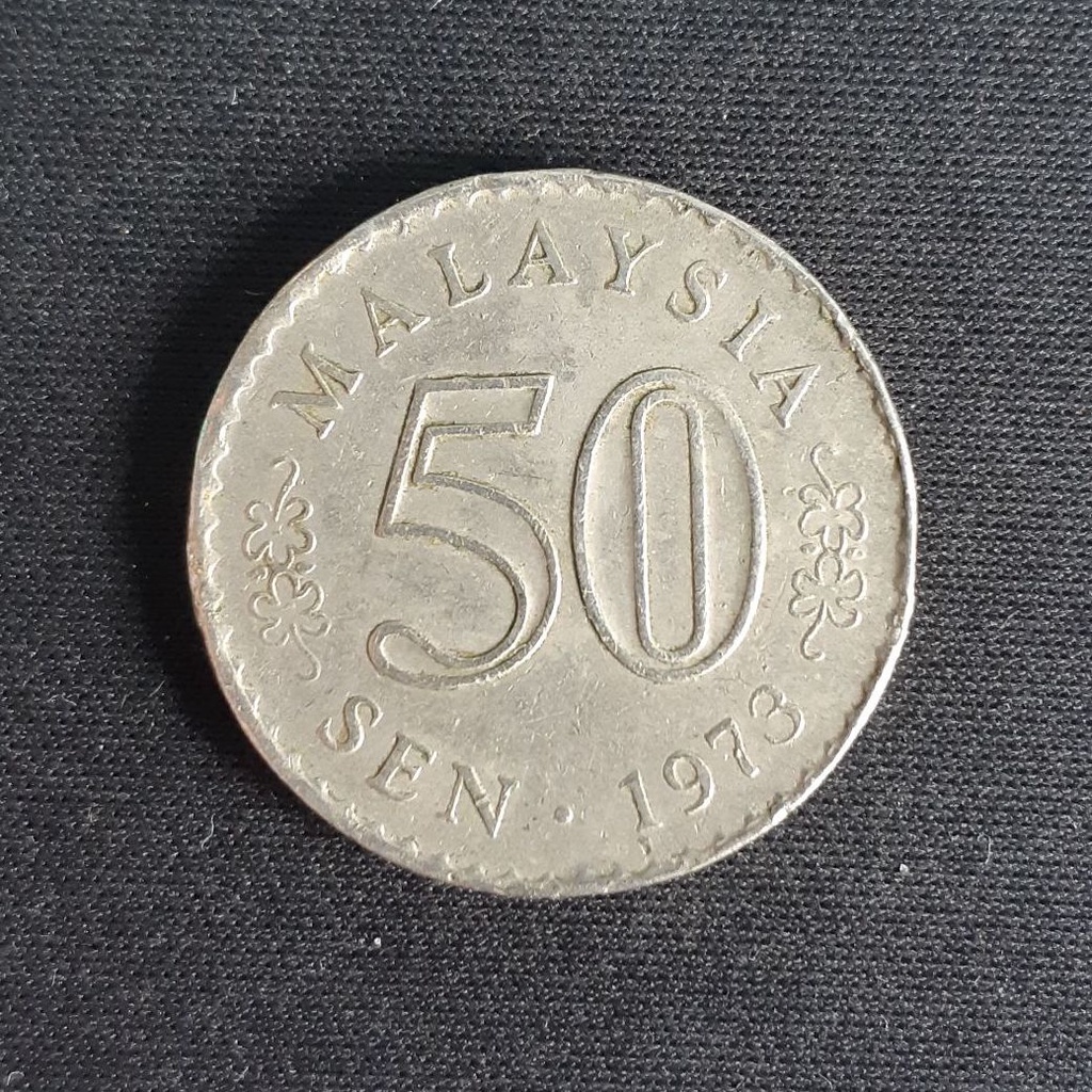uang koin kuno Malaysia 50 sen - 1973