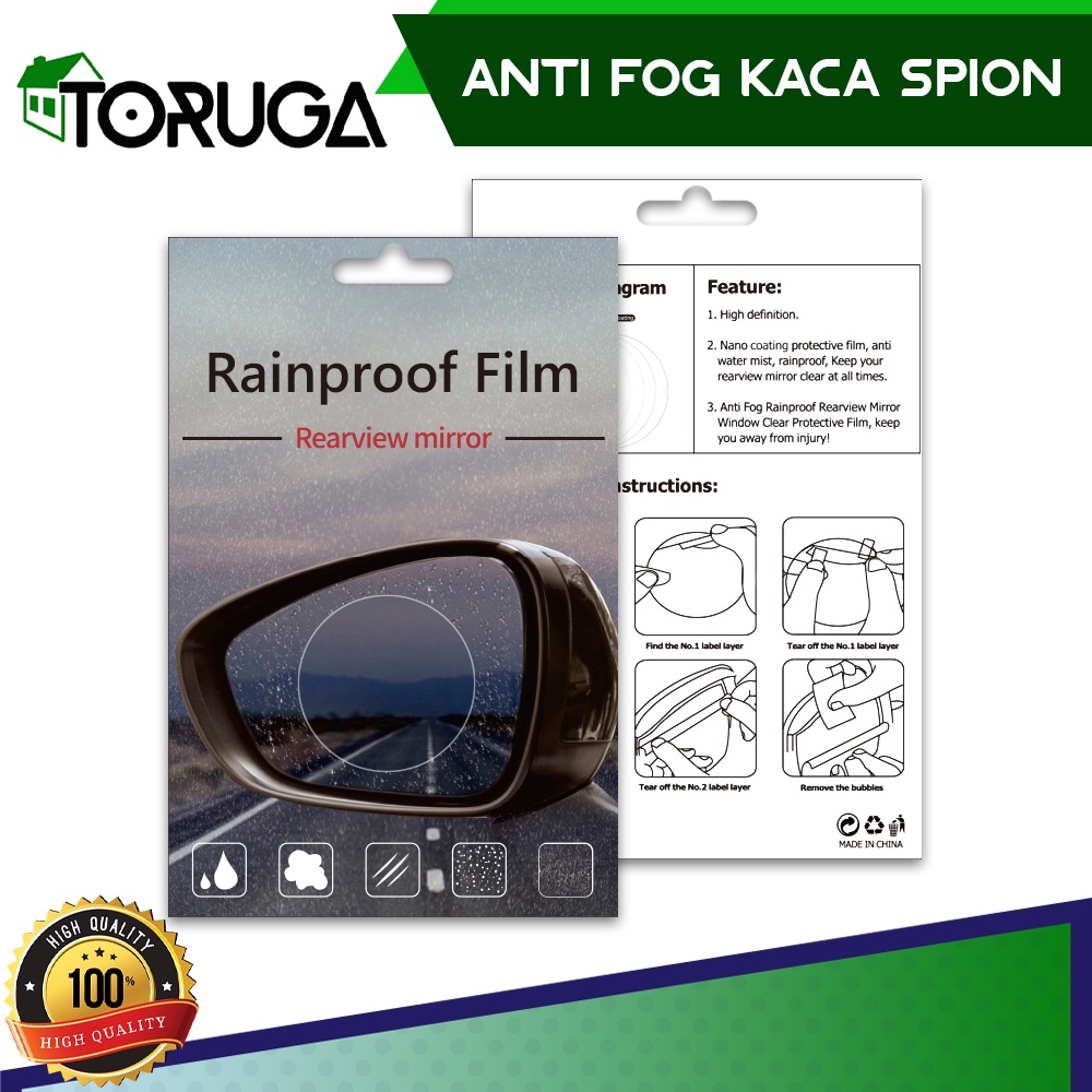 ANTI FOG BESAR Kaca Film Spion Mobil Anti Embun Universal 150 x 100 ISI 2 PCS