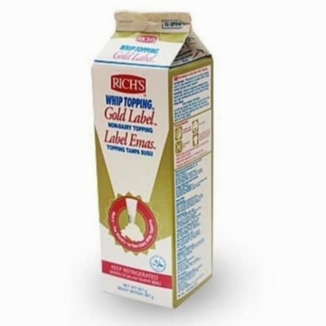 

(BISA COD) RICH GOLD LABEL 970GR TOPPING CAKE & DESSERT KHUSUS OJOL INSTANT KURIR