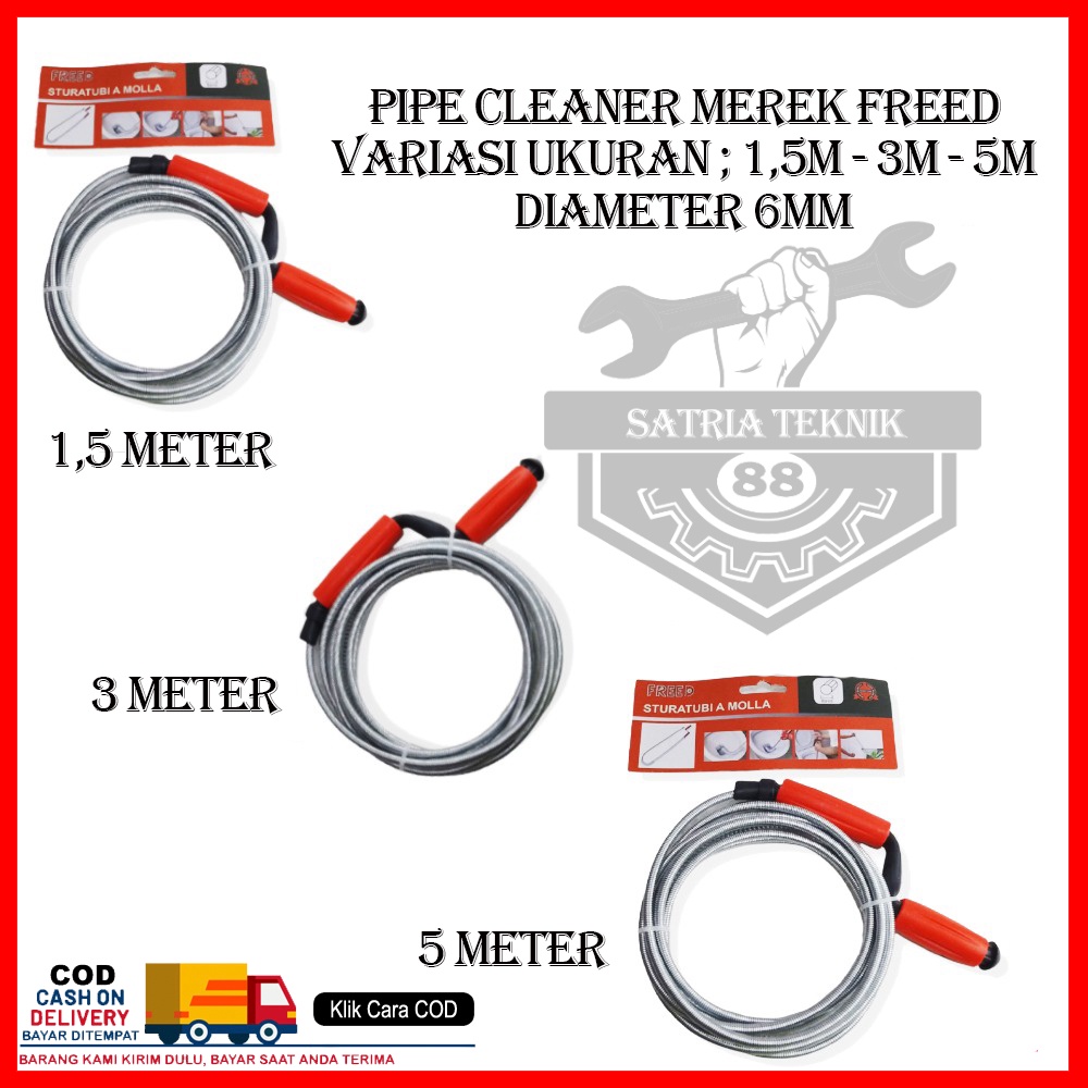 New Pipe Cleaner Stag Pembersih Saluran Pipa Mampet Sumbat Tersumbat Drain Pipe Cleaner Manual 1,5
