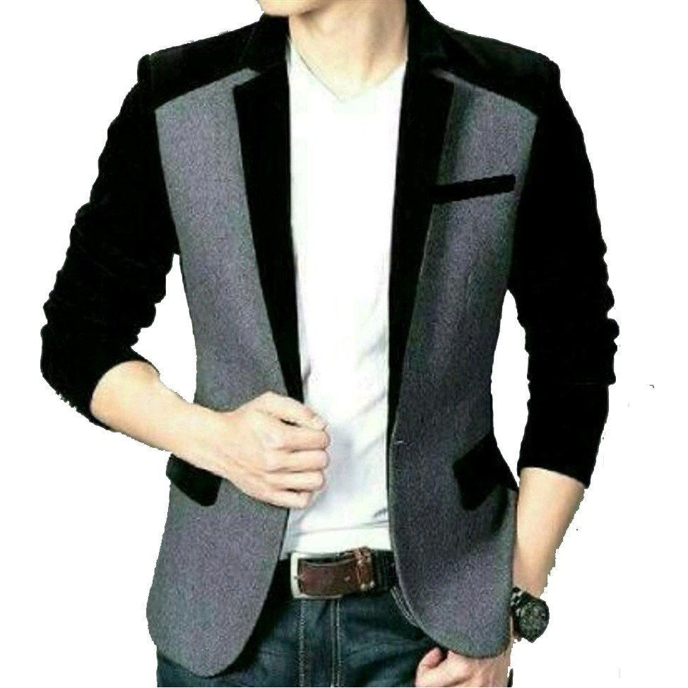 Jas Blazer Kombinasi Slimfit Korea Casual Pria