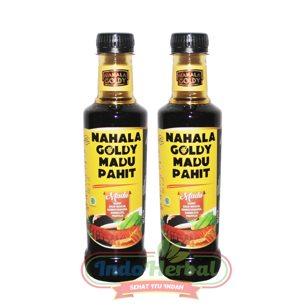 Beli 2 GRATIS 1 Madu Hitam Pahit Gamat Nahala Goldy | Madu Hitam Pahit 475gr