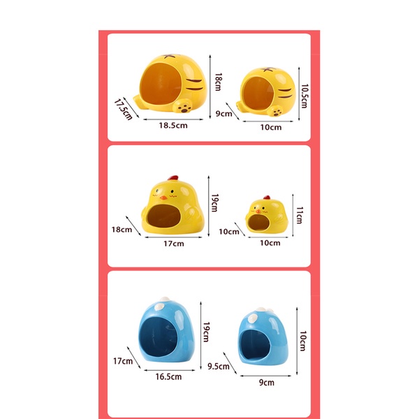 Rumah HideOut Keramik Bentuk Karakter Cute Untuk Hamster Dan Syrian