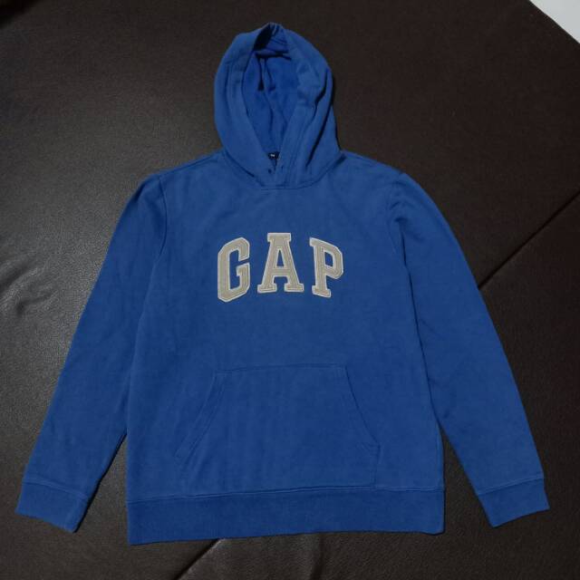 Jaket Hoodie GAP biru size fit M original second