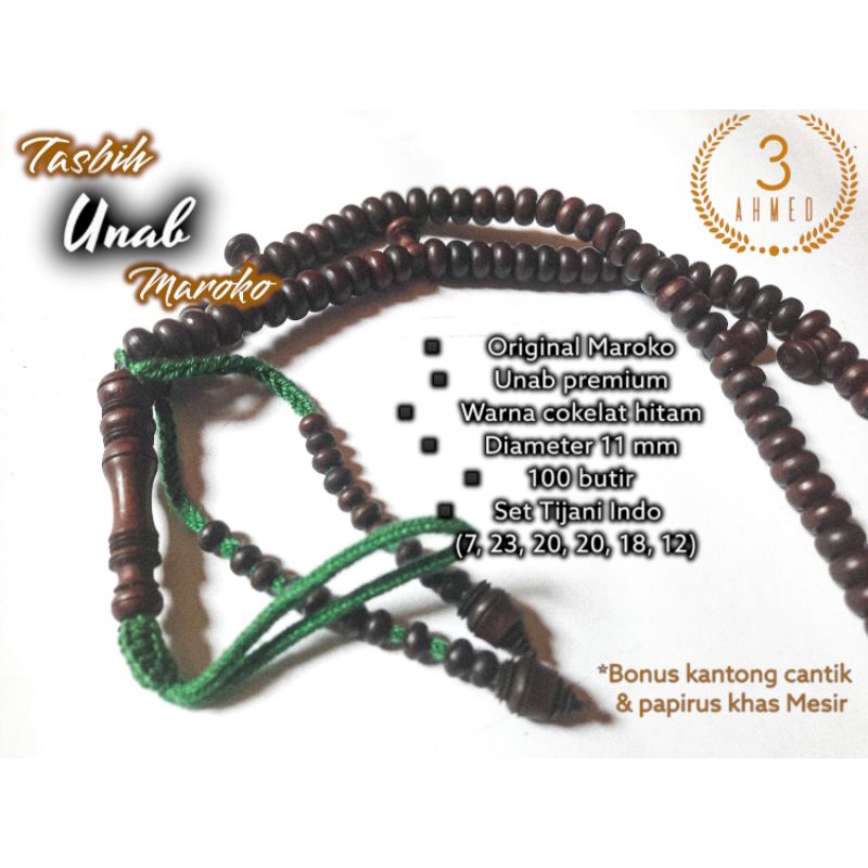 TASBIH UNAB / UNNAB MAROKO ORIGINAL 100%
