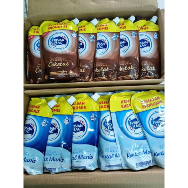 

Frisian flag kental manis coklat dan putih