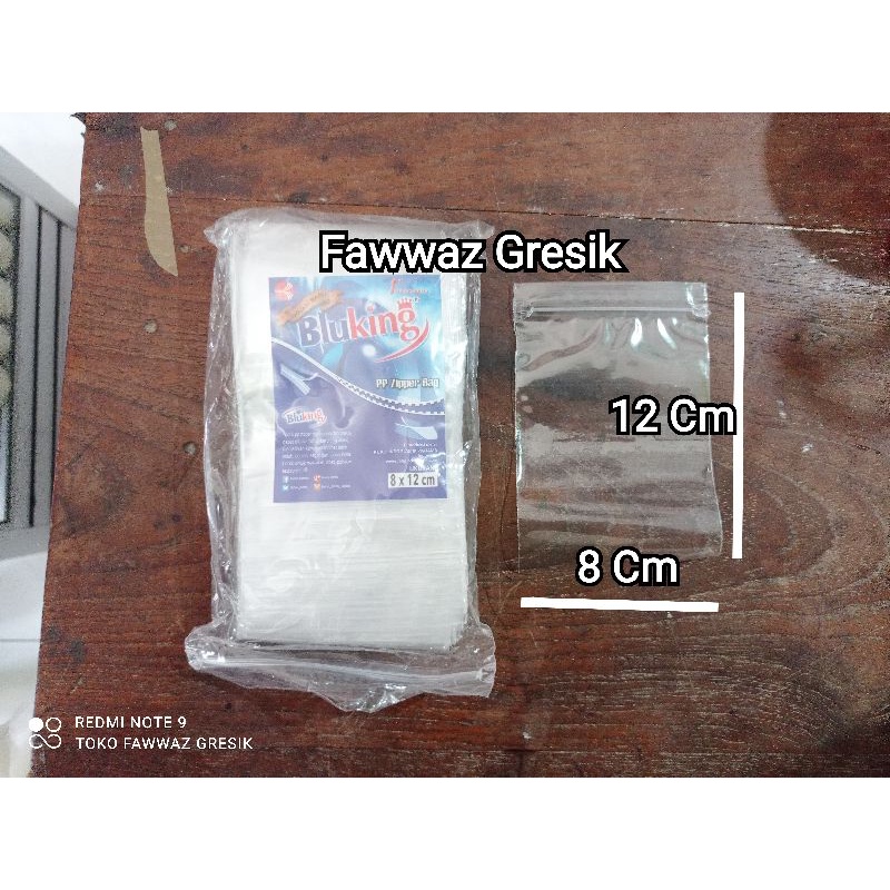 (100 pcs) Plastik Klip PP Bening Kemasan Klip 8x12 cm Tebal PP Zipper Ziplock Bag 50 micron / Kantong Plastik Klip 8x12 cm tebal 50 mc