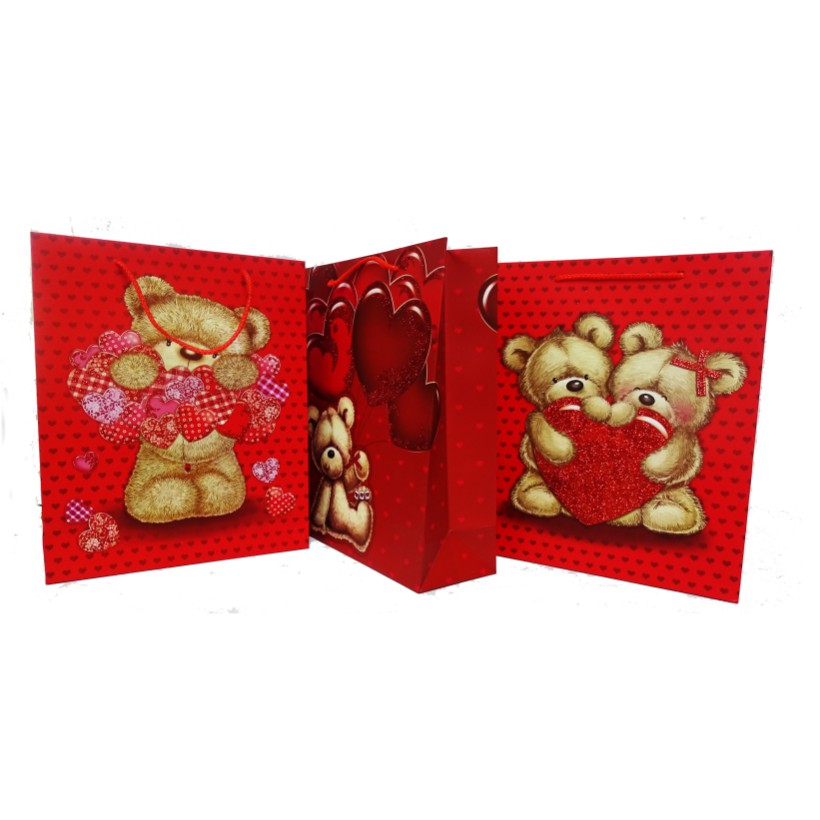 Sekawanmart Paper Bag Motif Love Bear / Tas Kertas  ( 127548 )