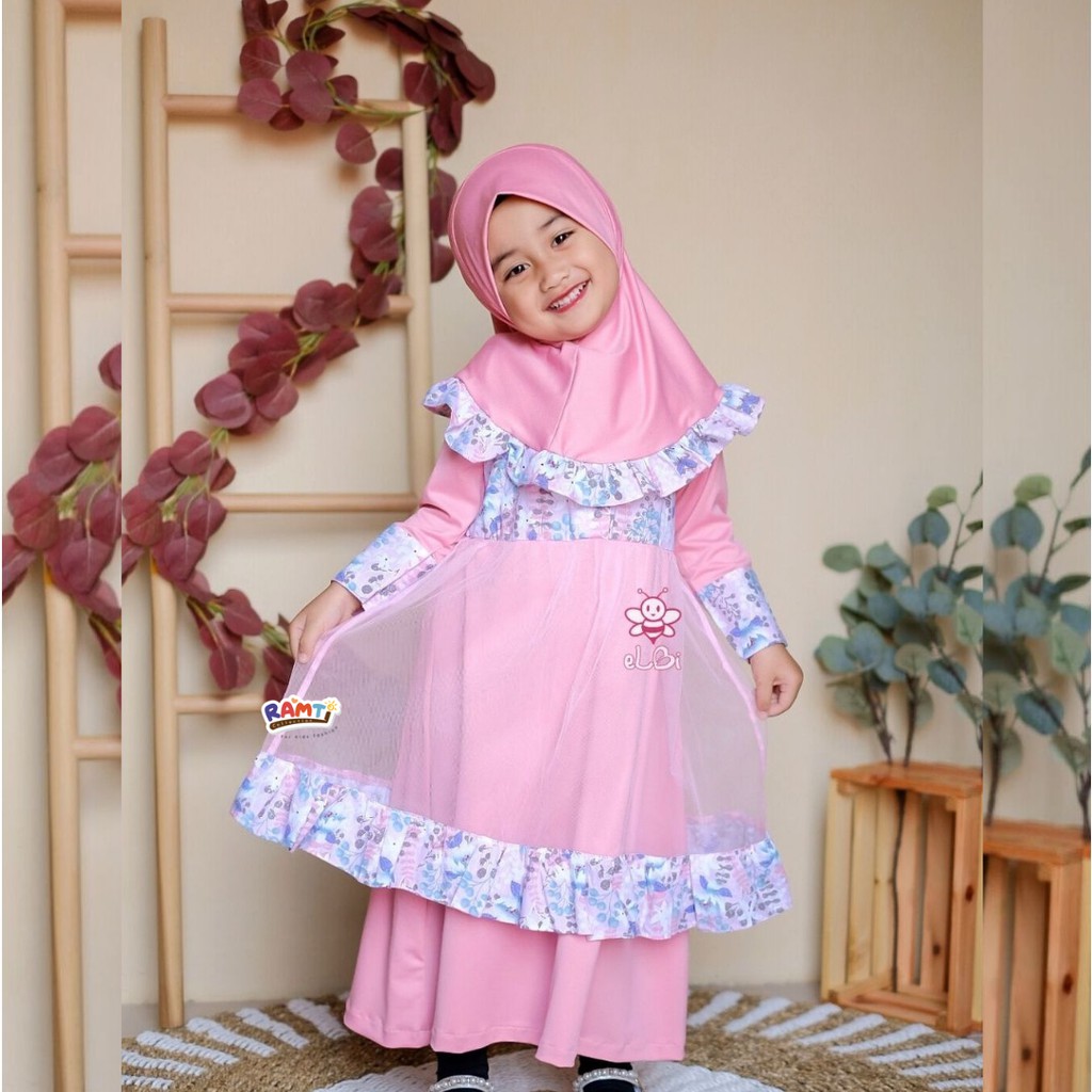 Elbi Busana  Muslim Balita Safwa Dress Setelan Busana  