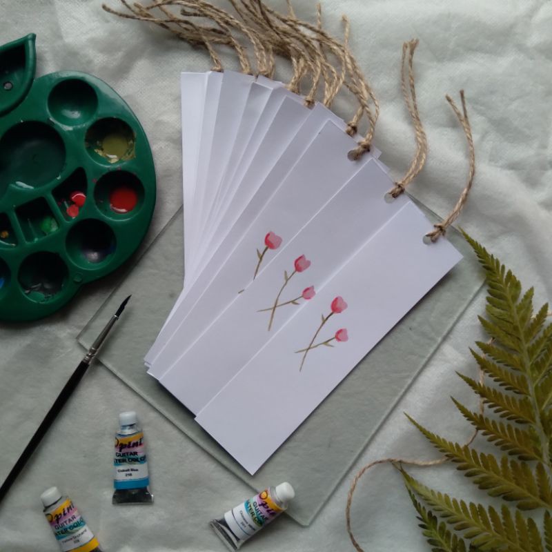

Handmade watercolor bookmark [pembatas/penanda buku]