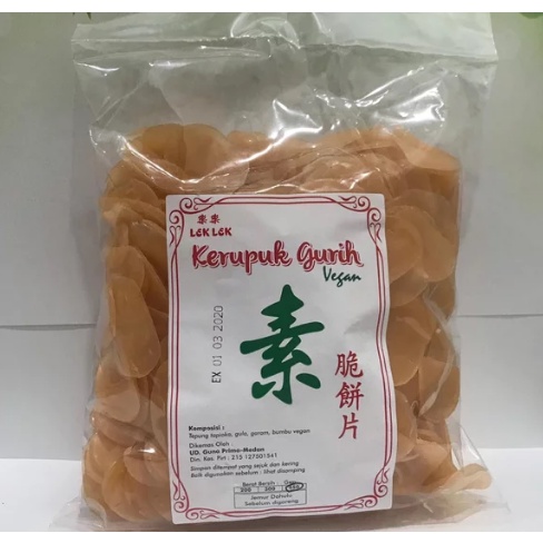 

Lek-Lek Kerupuk Gurih Vege 450gr/ Kerupuk Merah Vegetarian/ Import