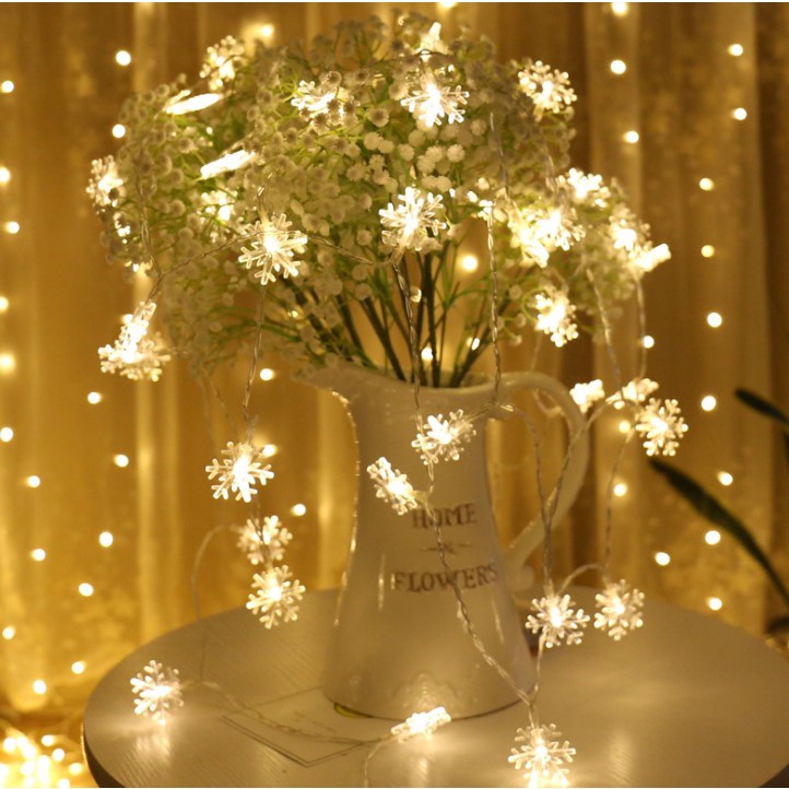 MARKAS -  Tumblr Snow Lampu Tumblr Snowflake 8,5 Meter OPP Lampu Dekorasi Salju Natal