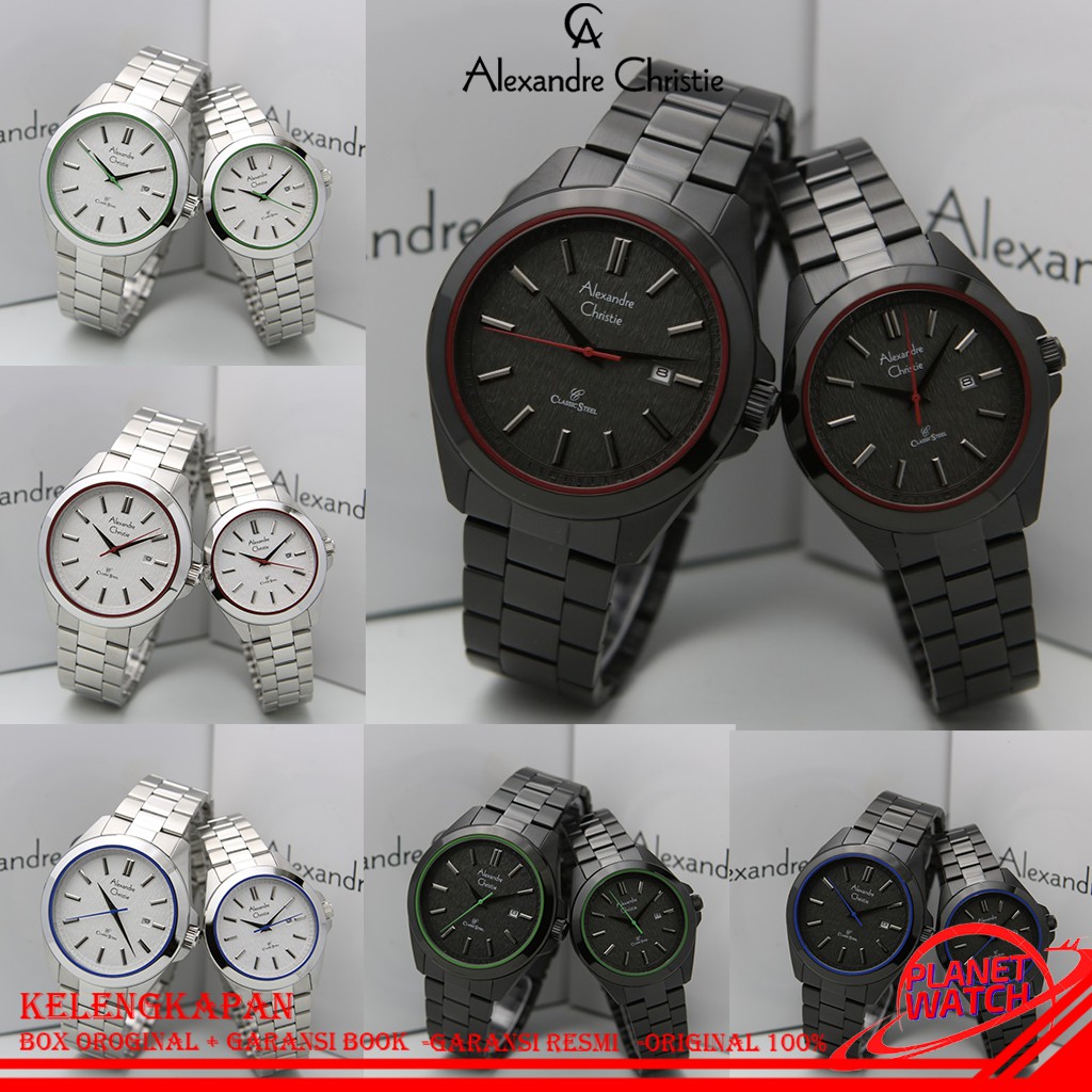 ALEXANDER CHRISTIE COUPLE ORIGINAL JAM TANGAN ALEXANDRE CHRISTIE COUPLE JAM ALEXANDER CRISTIE 8644