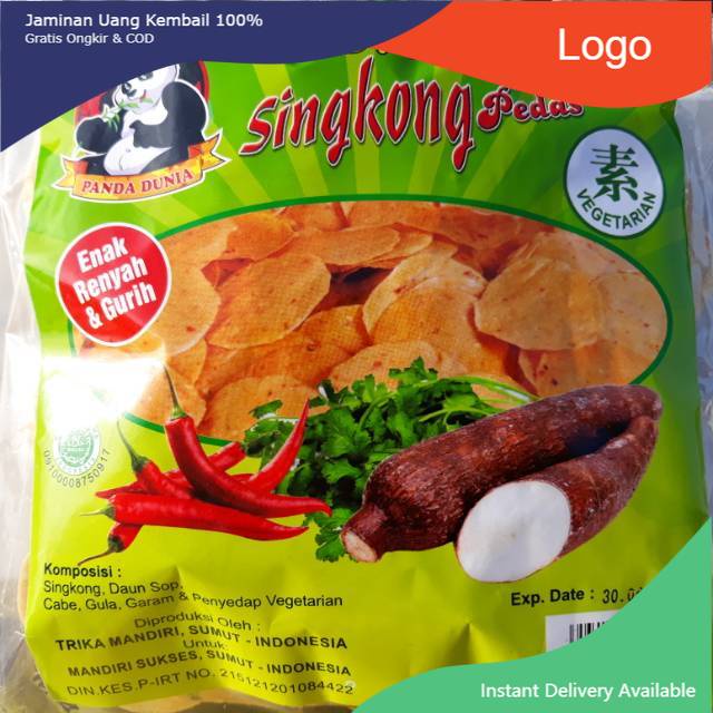 

Opak Singkong Pedas ( Kerupuk Singkong Pedas ) Mentah Panda Dunia Vegan & Vegetarian