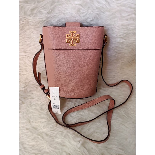 Tas Tory Burch TB Britten Mini Bucket Pink Moon