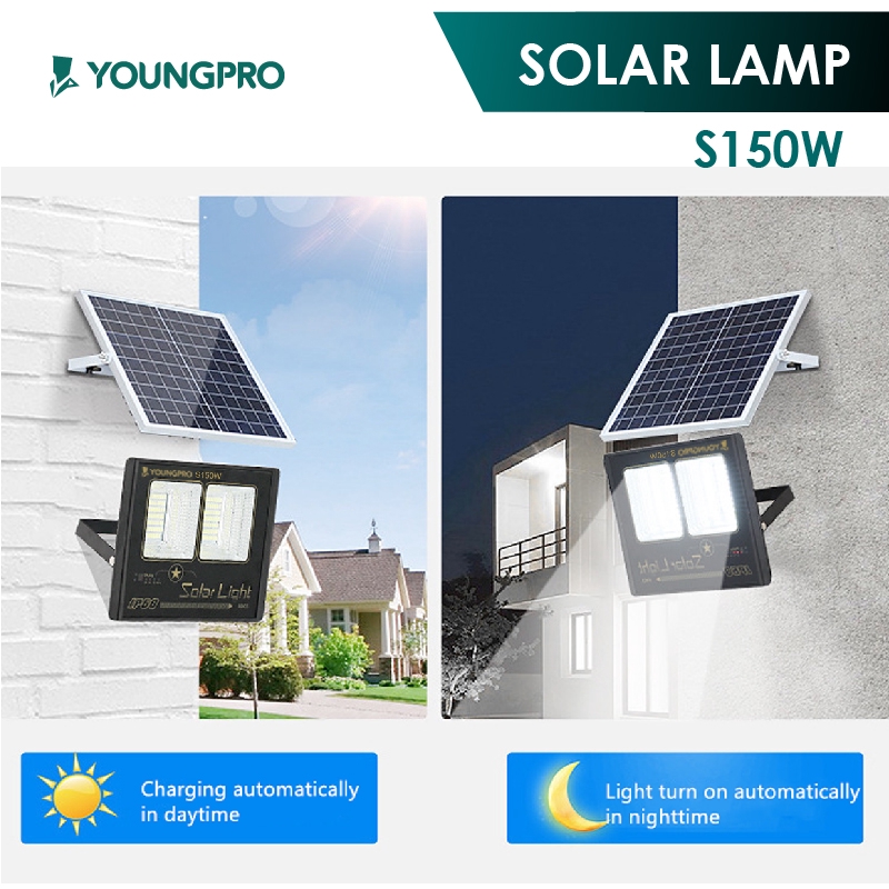 BERGARANSI!! Youngpro S50D S150D Lampu Solar 50 150Watt Lampu Taman Tenaga Matahari - Solar Panel