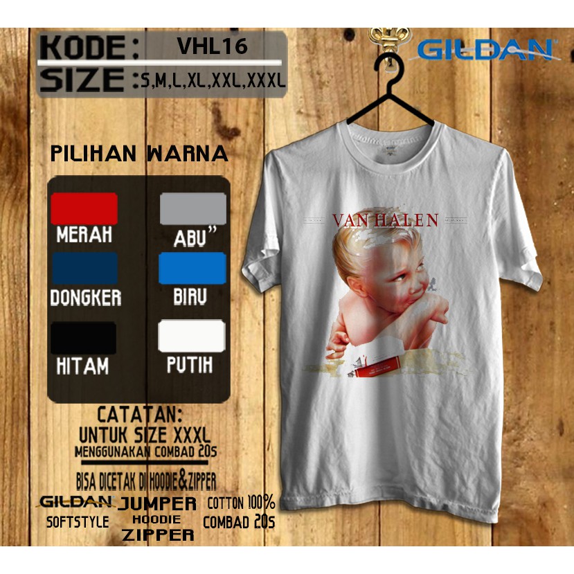 Kaos van halen band original gildan softstyle vhl16