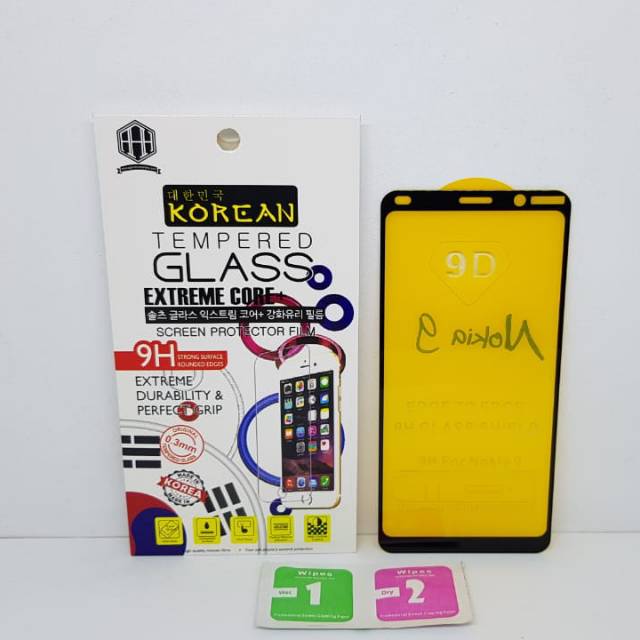 KOREAN Tempered Glass Nokia 9 PureView 5.99&quot; FULL SCREEN Guard TG 5D Nokia 9 Pure View FULL GLUE