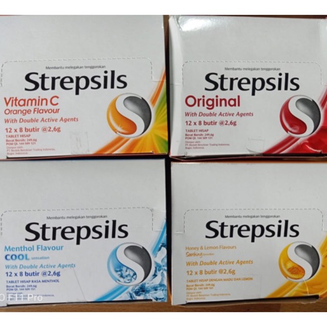 

STREPSIL box isi 12 sachet @ 8 butir