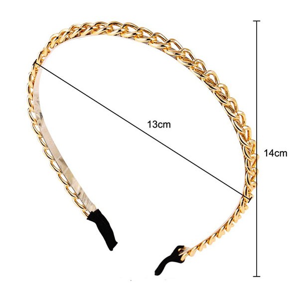 bando motif rantai chain alloy headband jba041(4D4,4D1)