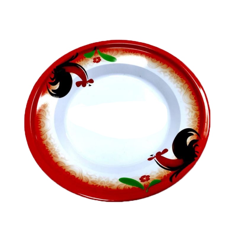 FM - Piring Lapis Enamel G-2231 Motif Ayam Jago/piring