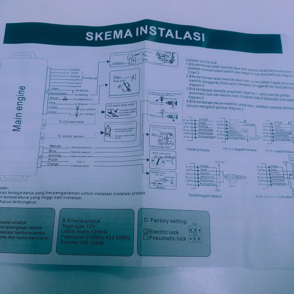 alarm alaram SIRENE mobil model remote universal dengan kunci lipat model Reborn untuk semua mobil