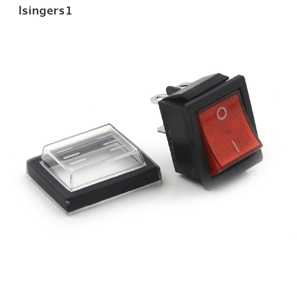(lsingers1) Saklar Rocker Switch 4 Plug 16A 250V Warna Merah