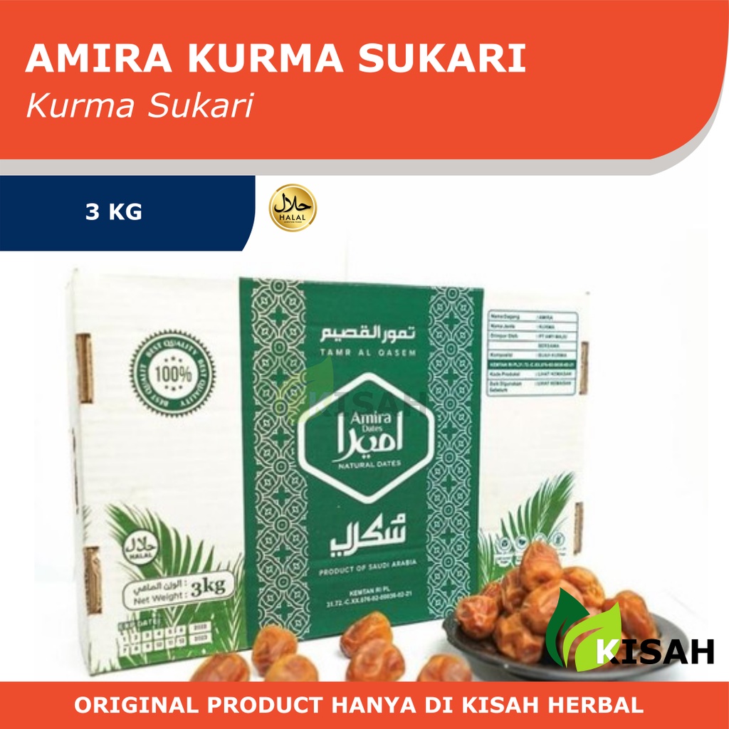 AMIRA Kurma SUKARI 3 KG - Buah Kurma Premium