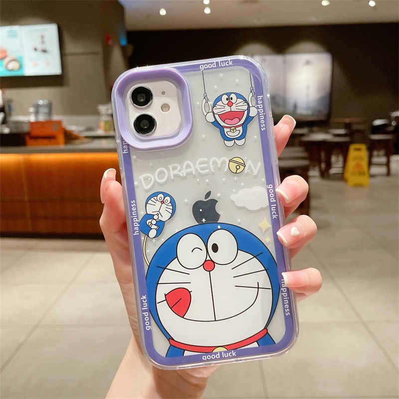 Soft case Pelindung anti Jatuh Desain Kartun Doraemon Untuk iphone 11 11 Pro Max XS XR 8p X 13 12 11 Pro Max XS 8 12pro