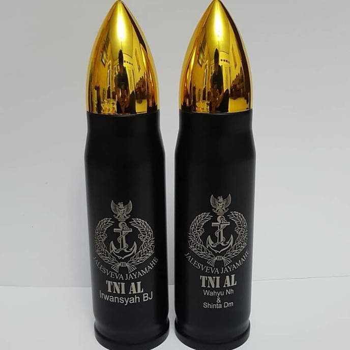 Cetak Tumbler Peluru Custom Grafir Nama / Logo