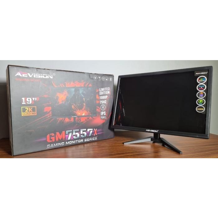 PC Monitor Gaming AEVision - 19 Inch GM7557X - LED IPS Panel HD Murah