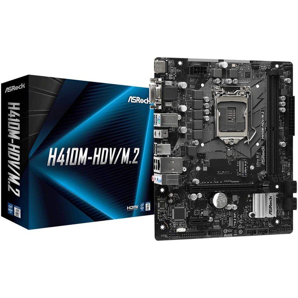 ASROCK MOTHERBOARD Intel Gen H510 mATX H510M-HDV/M.2