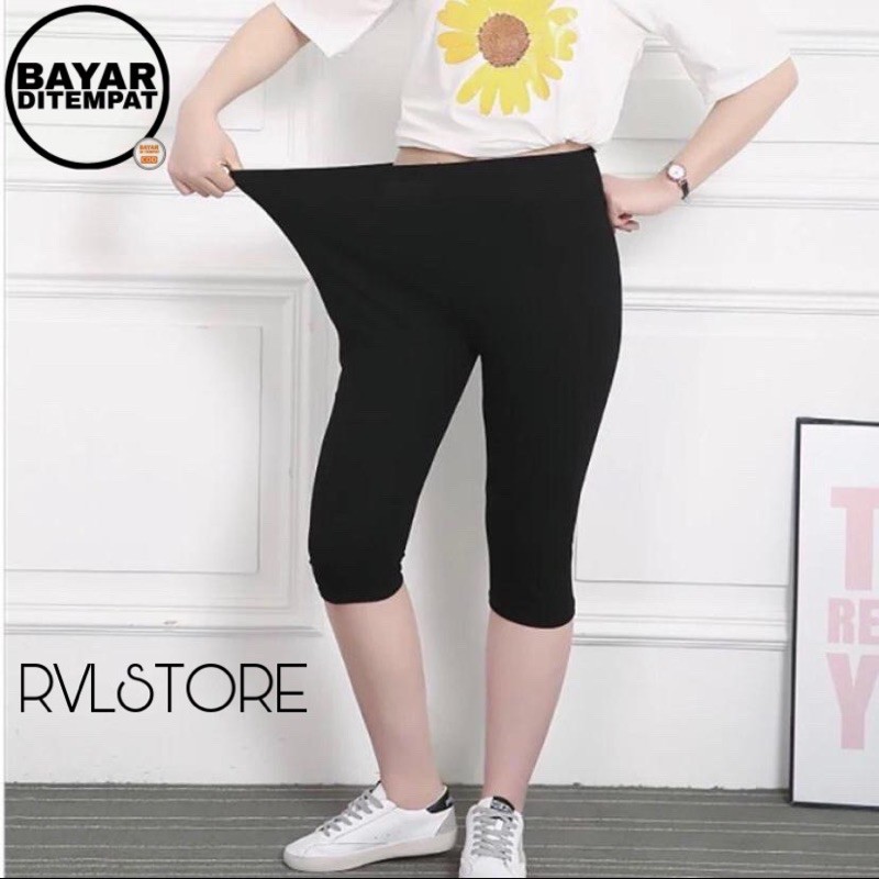 Legging Pendek Bahan Kaos 3/4 standar-jumbo/LEJING SELUTUT