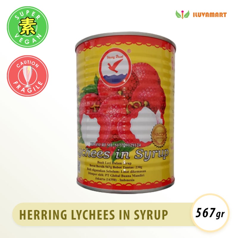 

Herring Brand Lychees In Syrup 567gr Buah Leci Kaleng Lychee