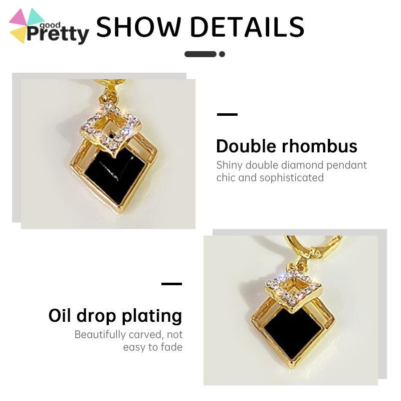 Rhombus bentuk minyak Drop anting-anting modis anting-anting High-end - PD