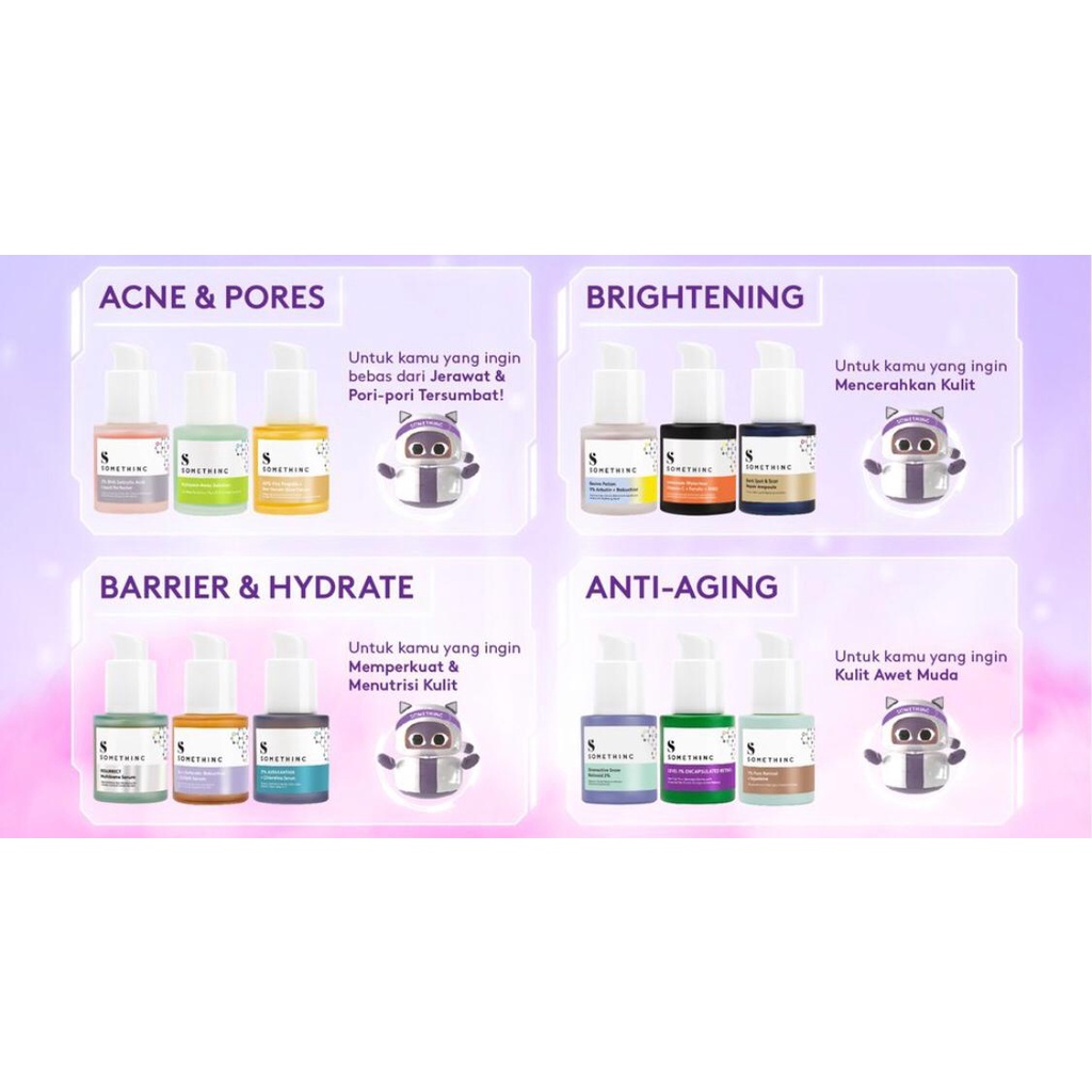 ☘️ CHAROZA ☘️ SOMETHINC Serum Skin Revive Potion / Lemonade / Dark Spot / Hylapore / BHA / Vita Propolis / Pure Retinol / Encapsulate Retinol / Granactive / Astaxanthin / Defender Bakuchiol / Resurrect Multibiome