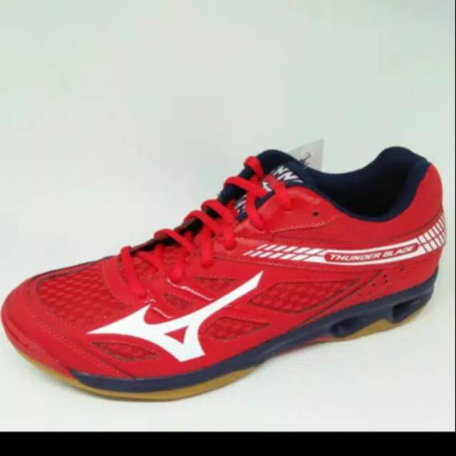 Sepatu volly Mizuno Thunderblade low Red Original