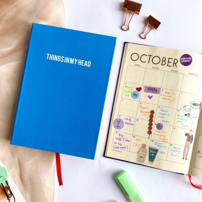

[RESTOCK] Buku Notebook Planner Journal Agenda, Polos dan Dotted Things in my he - A5 Hard Agenda