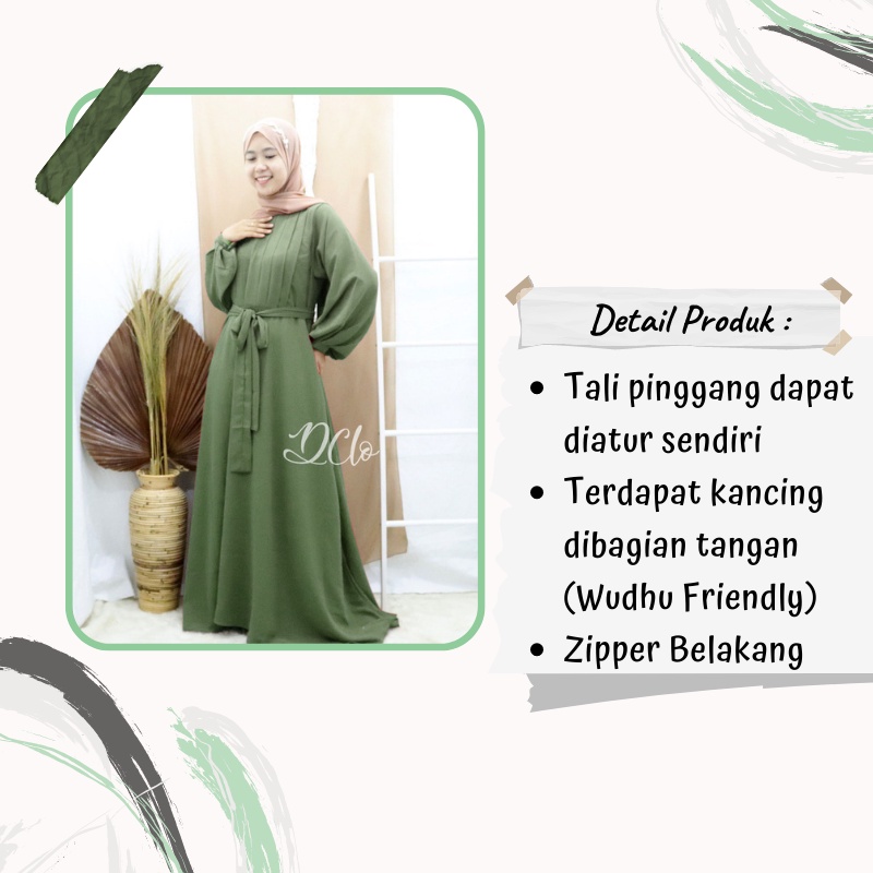 Yama Long Dress Jumbo  Muslim Wanita Remaja polos Terbaru  Gamis Ceruty Arab Malaysia Kondangan