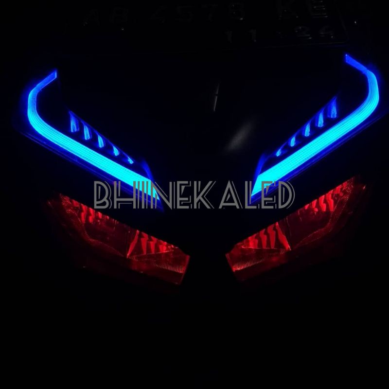 LED alis eagle eyes drl motor led alis motor mobil warna 12volt model pipih bukan bulat Panjang 30 Cm-6