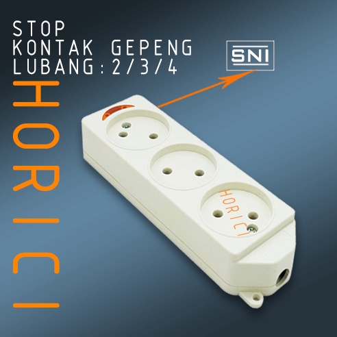 STOP KONTAK GEPENG 2/3/4 LUBANG DANKABEL-1.5MTER MINAL KUNINGAN / COLOKAN LISTRIK