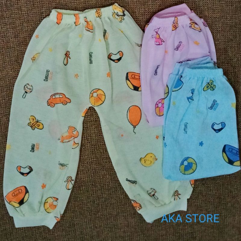 6 pcs celana panjang bayi warna murah