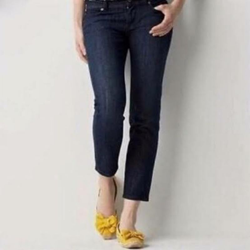 Loft modern cuffed crop jeans