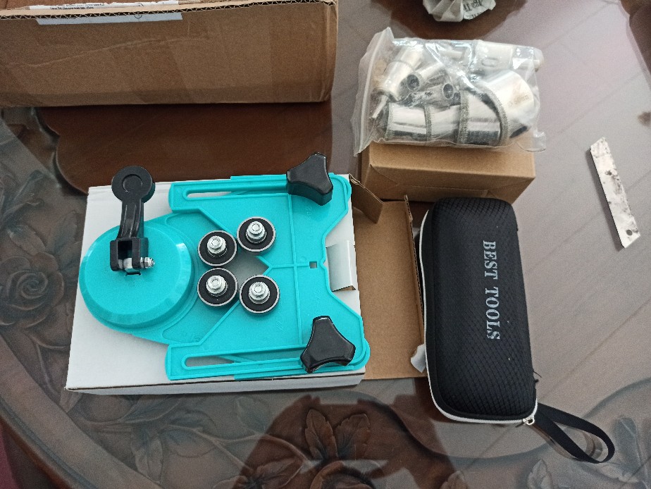 Diamond Hole Saw Guide/ Alat Bantu Holesaw Kaca/ Guide Bor Diamond Hole Saw Keramik Kaca 4-80mm