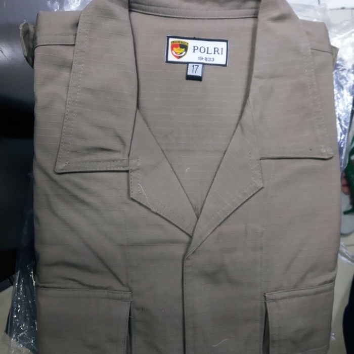 TERMURAH- Baju PDL POLRI Polisi PDLT Brimob Sabhara Bahan Ripstok Jatah Terbaru - Baju dan Celana