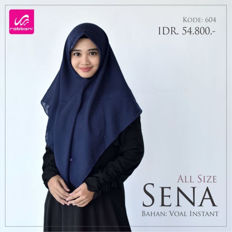 Kerudung Sekolah Instan SD SMP SMA Sena Rabbani ORI