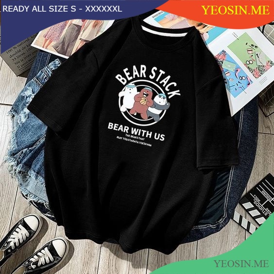 T-shirt Pria Wanita Oversize / Kaos Pria Oversize / Kaos Oversize Bear Attack / T-shirt Hungry&Co JP