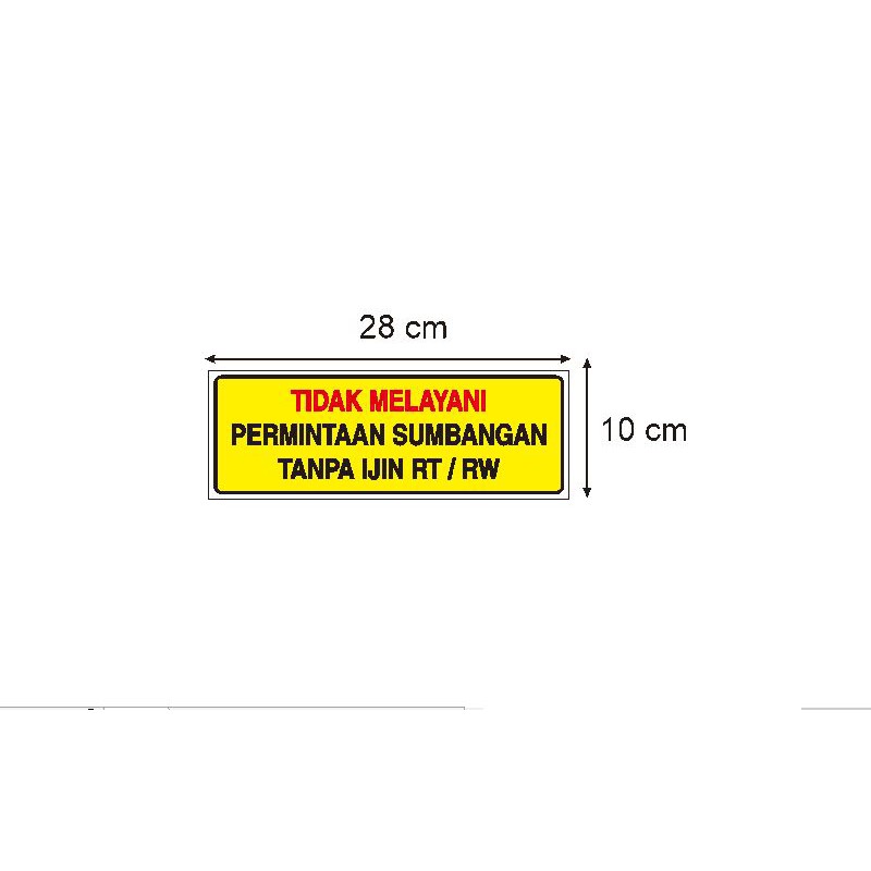 Stiker Vinyl Tidak Melayani Permintaan Sumbangan Tanpa Ijin Rt Rw Informasi Himbauan Toko Usaha Shopee Indonesia