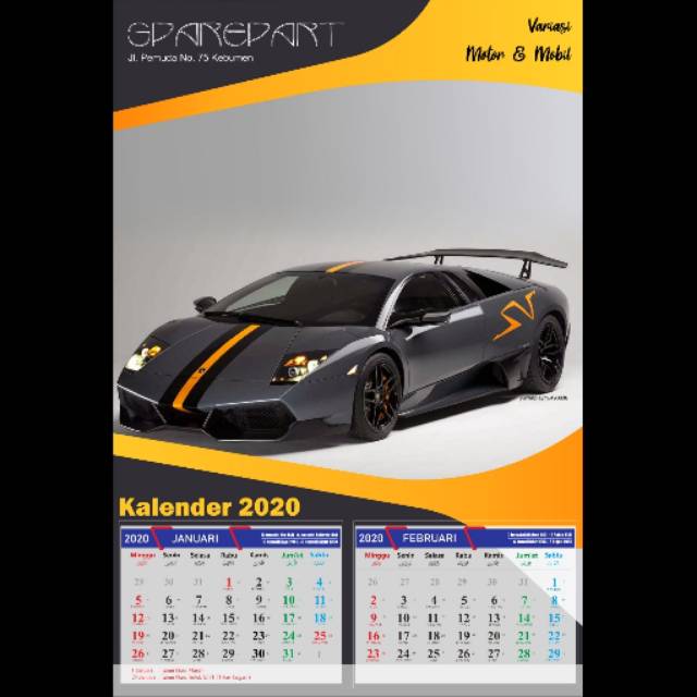 

Cetak Kalender isi 6 Lembar